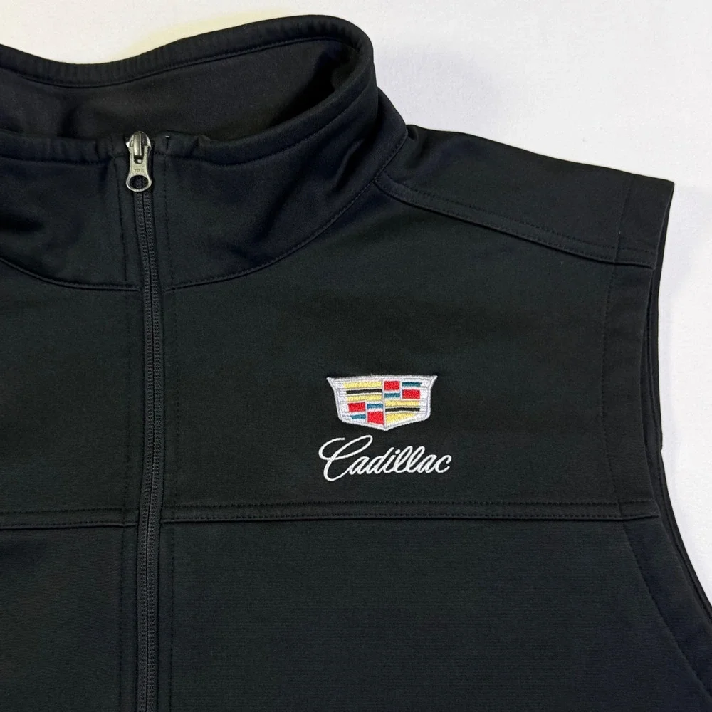 The North Face Mens Cadillac Softshell Vest Black Full Zip Jacket 2XL NF0A3LGZ